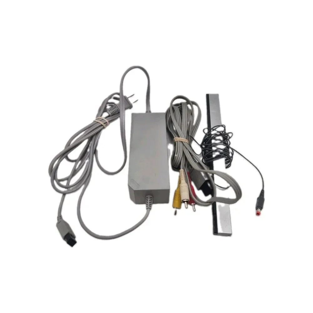 Nintendo Wii OEM Cord Bundle Power Supply AV Cable Sensor Bar Genuine Tested